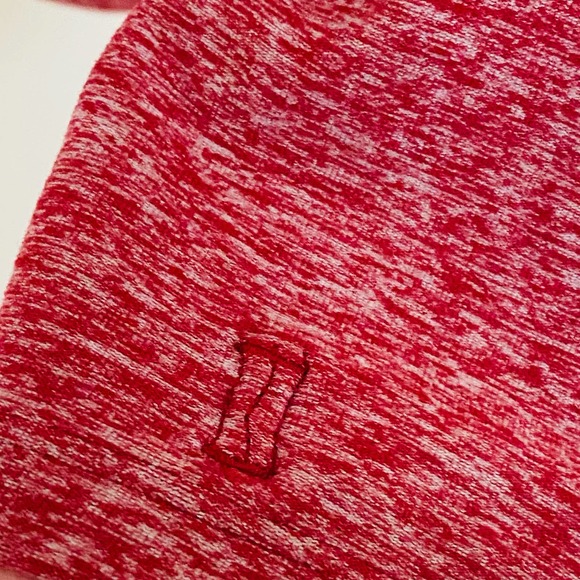 LULULEMON Mens HDSR Heathered Red Surge Warm Half Zip LS Training Top Medium - Picture 6 of 13